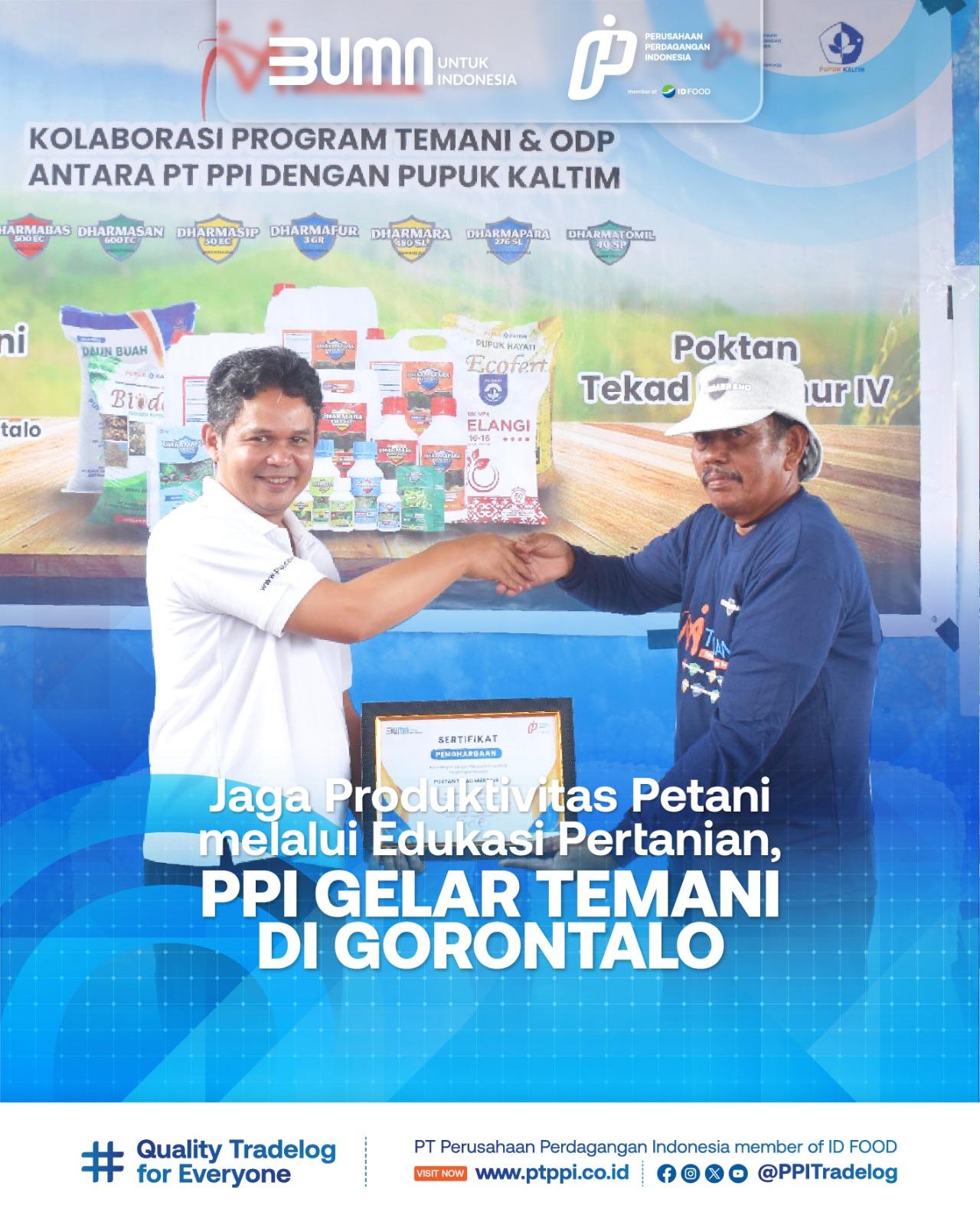 Jaga Produktivitas Petani melalui Edukasi Pertanian, PPI Gelar Temani di Gorontalo